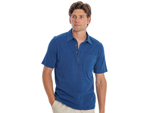 Indigo Knit Players Shirt - Dark Washed Indigo