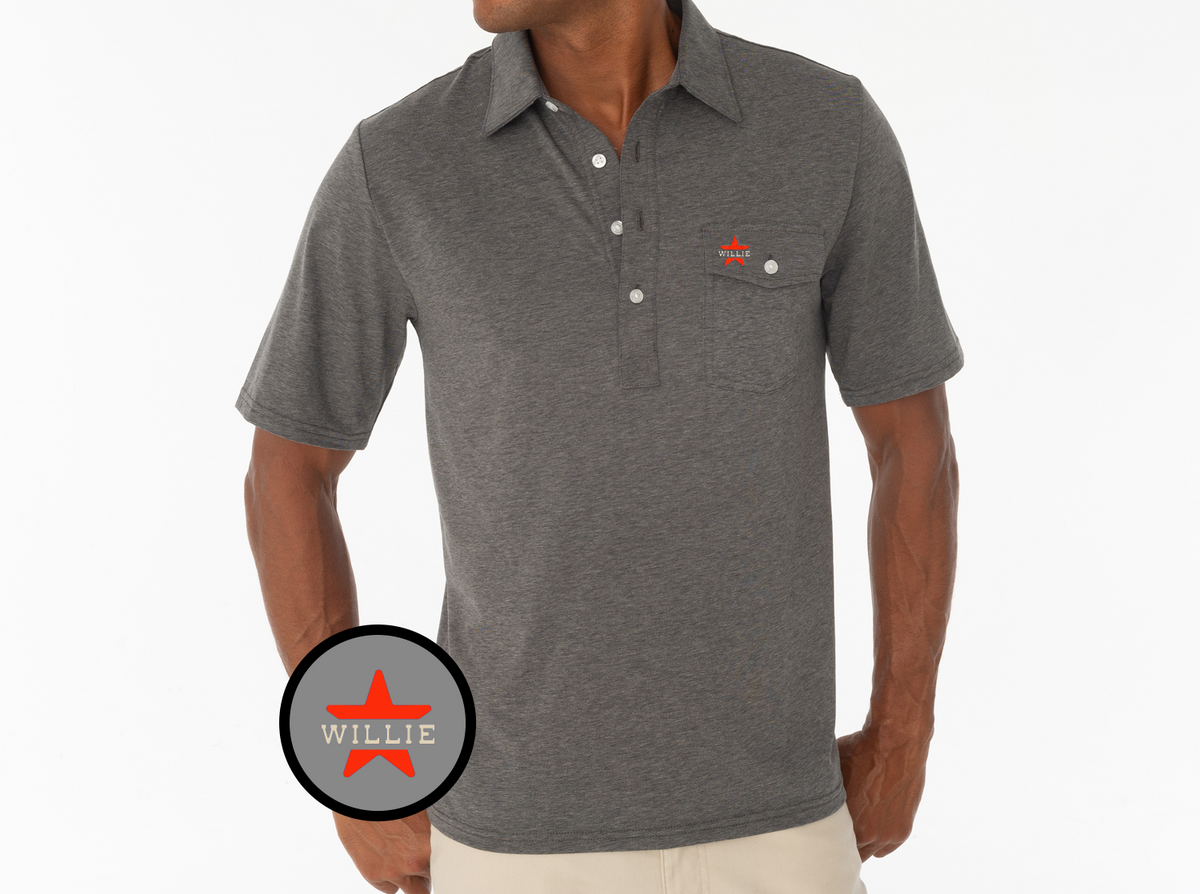 Willie Nelson Players Shirt Willie Star Heather Grey