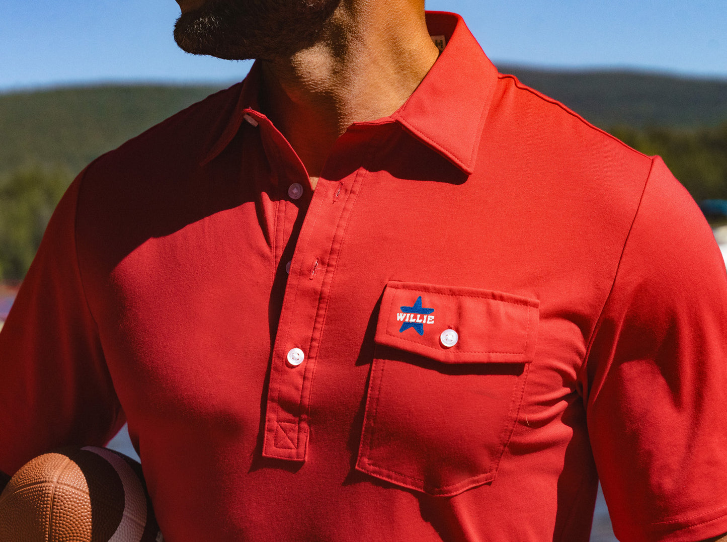 Willie Nelson Players Shirt - Willie Star - Red