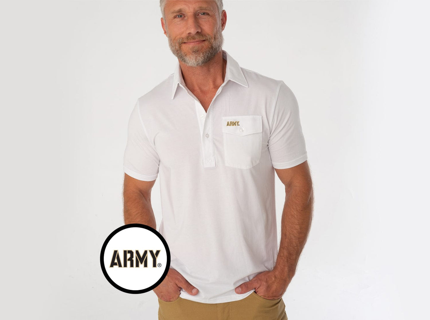 Army - Coach's Performance Players Shirt - Army - White