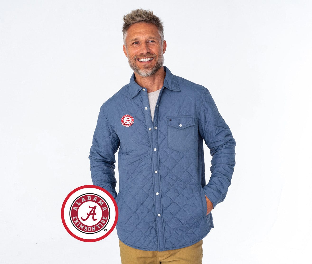 Alabama - Quilted Shacket - A Badge - Slate