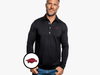 Arkansas - Coach's Brrr Long Sleeve Range Polo - Hog - Black