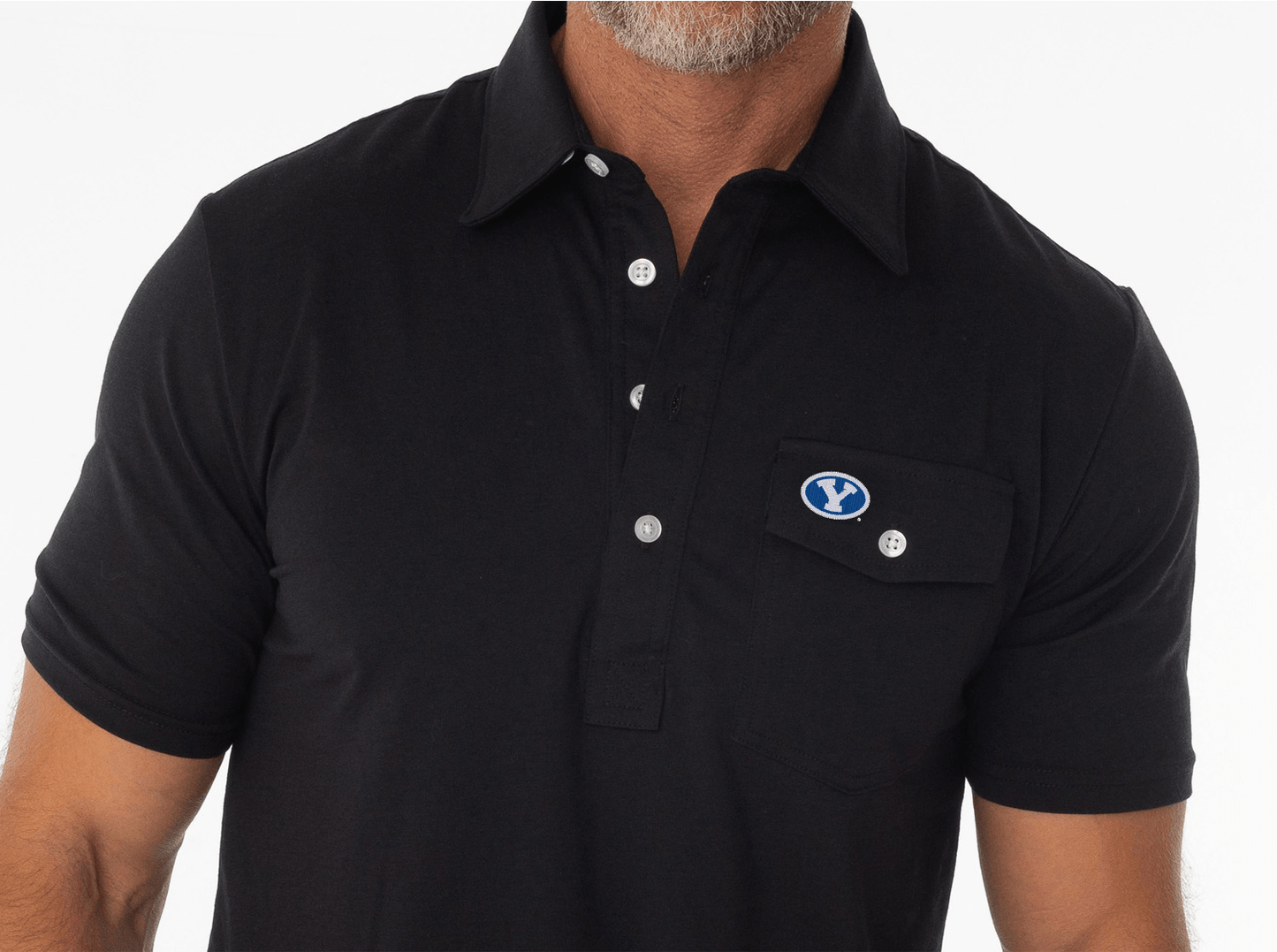 Brigham Young University - Coach's Performance Players Shirt - Oval Y - Black