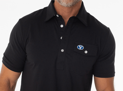 Brigham Young University - Coach's Performance Players Shirt - Oval Y - Black