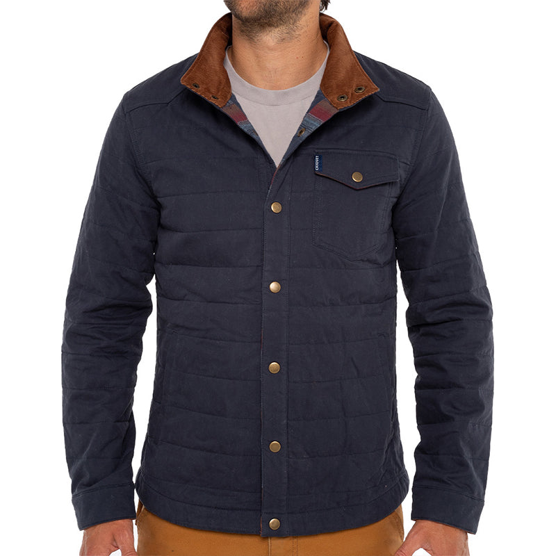 Quilted Waxed Jacket - Midnight – Criquet Shirts