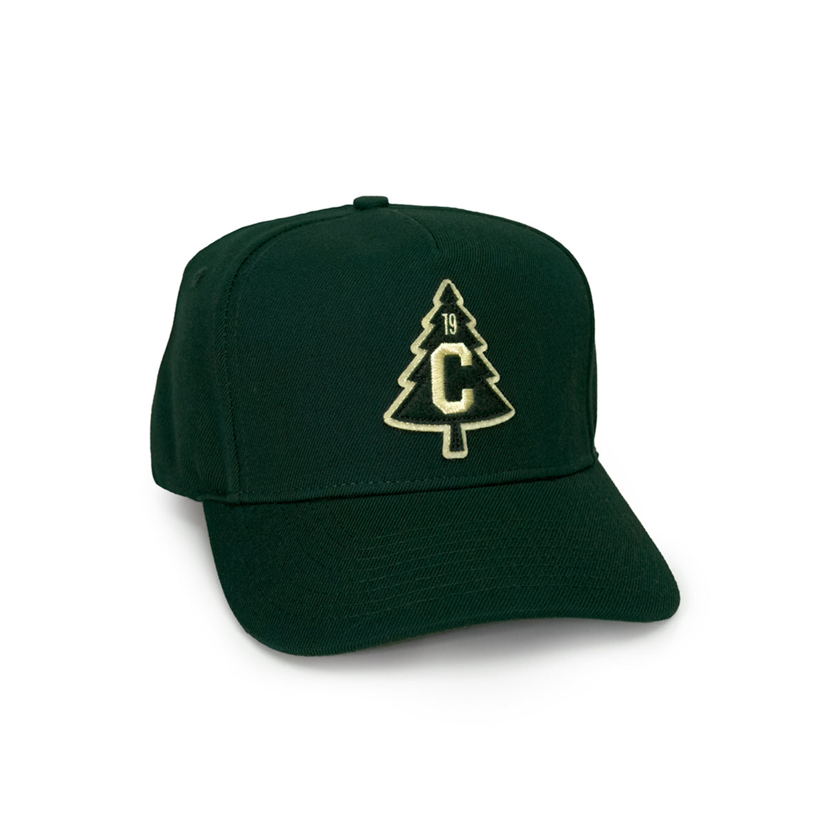 Structured Hat - Evergreen Felt Patch - Green Twill