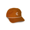 Throwback Hat - Grassy C Embroidery - Burnt Orange Twill