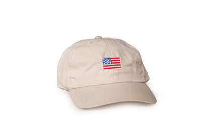 Limited Edition Performance Unstructured Hat - American Flag - Khaki