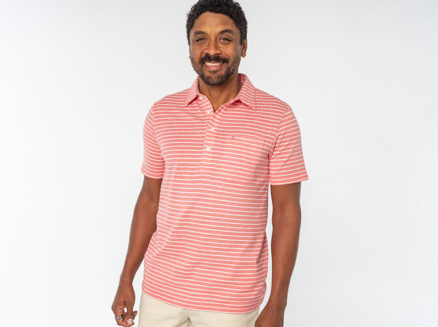 Easy Knit Players Shirt - Heather Coral