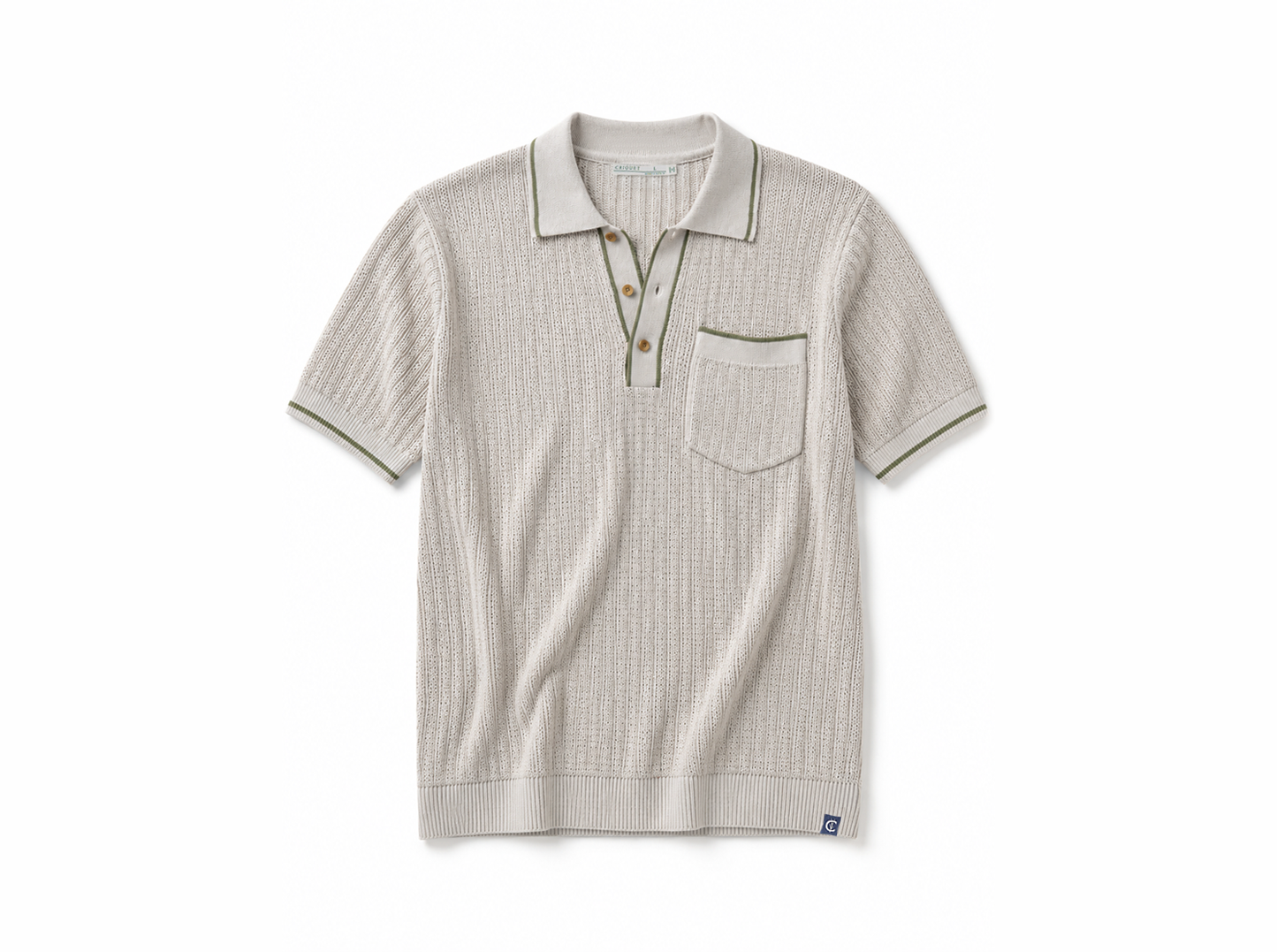 Bungalow Sweater Polo - Natural