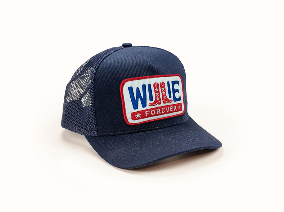 Willie Nelson Trucker Hat Willie Forever Patch