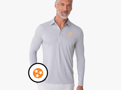 Tennessee - Brrr Long Sleeve Range Polo - 3 Stars - Silverado