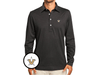 Vanderbilt - Jacquard Long Sleeve Range Polo - V in Star - Black