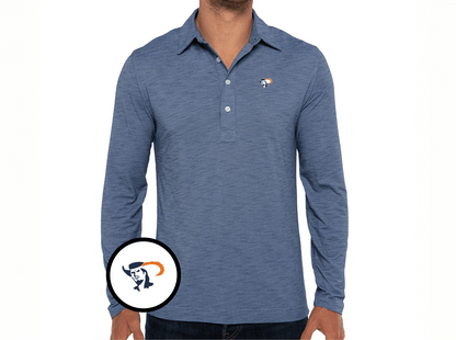 Virginia - Long Sleeve Range Polo - Cavalier head - Riviera