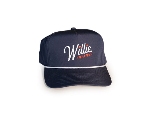 Willie Nelson Rope Hat - Willie Forever - Navy