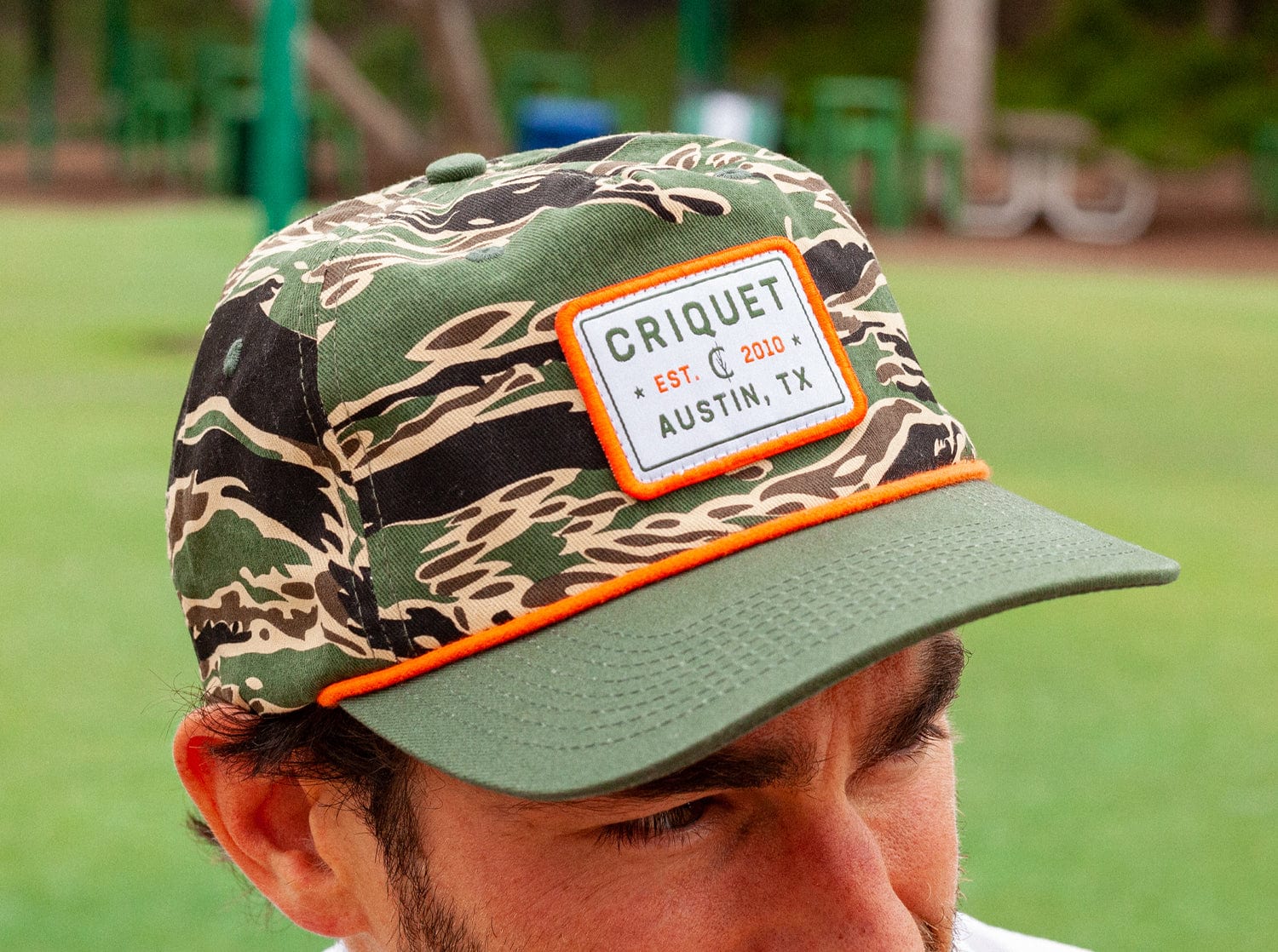 Throwback Hat - Grassy C - Light Blue at Criquet