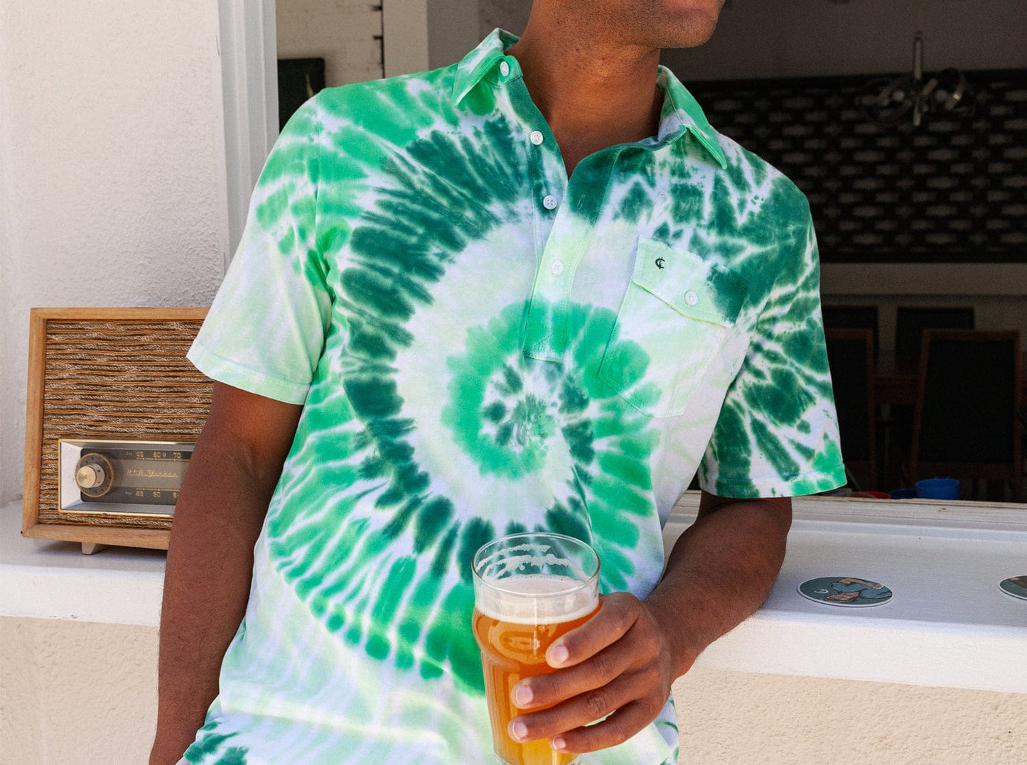 Limited Edition Classic Players Shirt - Irish Green Tie Dye