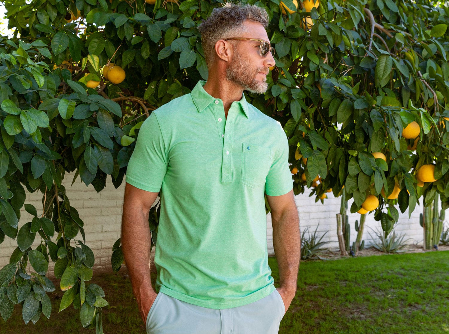 Top-Shelf Players Shirt - Lime Microstripe