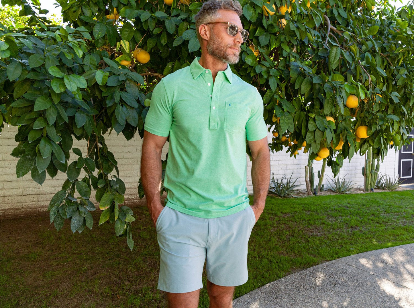 Top-Shelf Players Shirt - Lime Microstripe