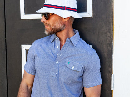 Classic Players Shirt - Navy Microstripe