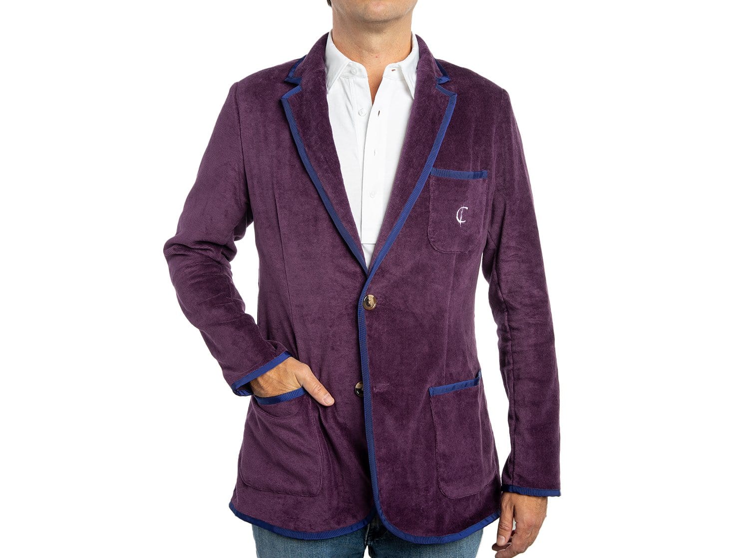 The Criquet Toweling Blazer - Purple Kush