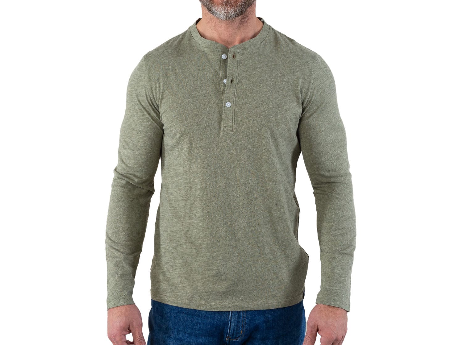 Slub Henley - Heather Sage