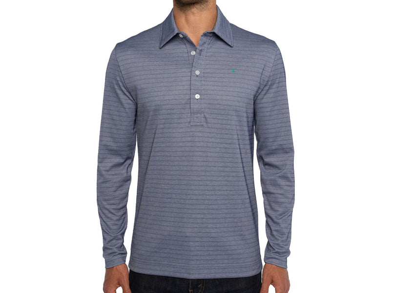 Long Sleeve Range Polo - Black Jacquard – Criquet Shirts