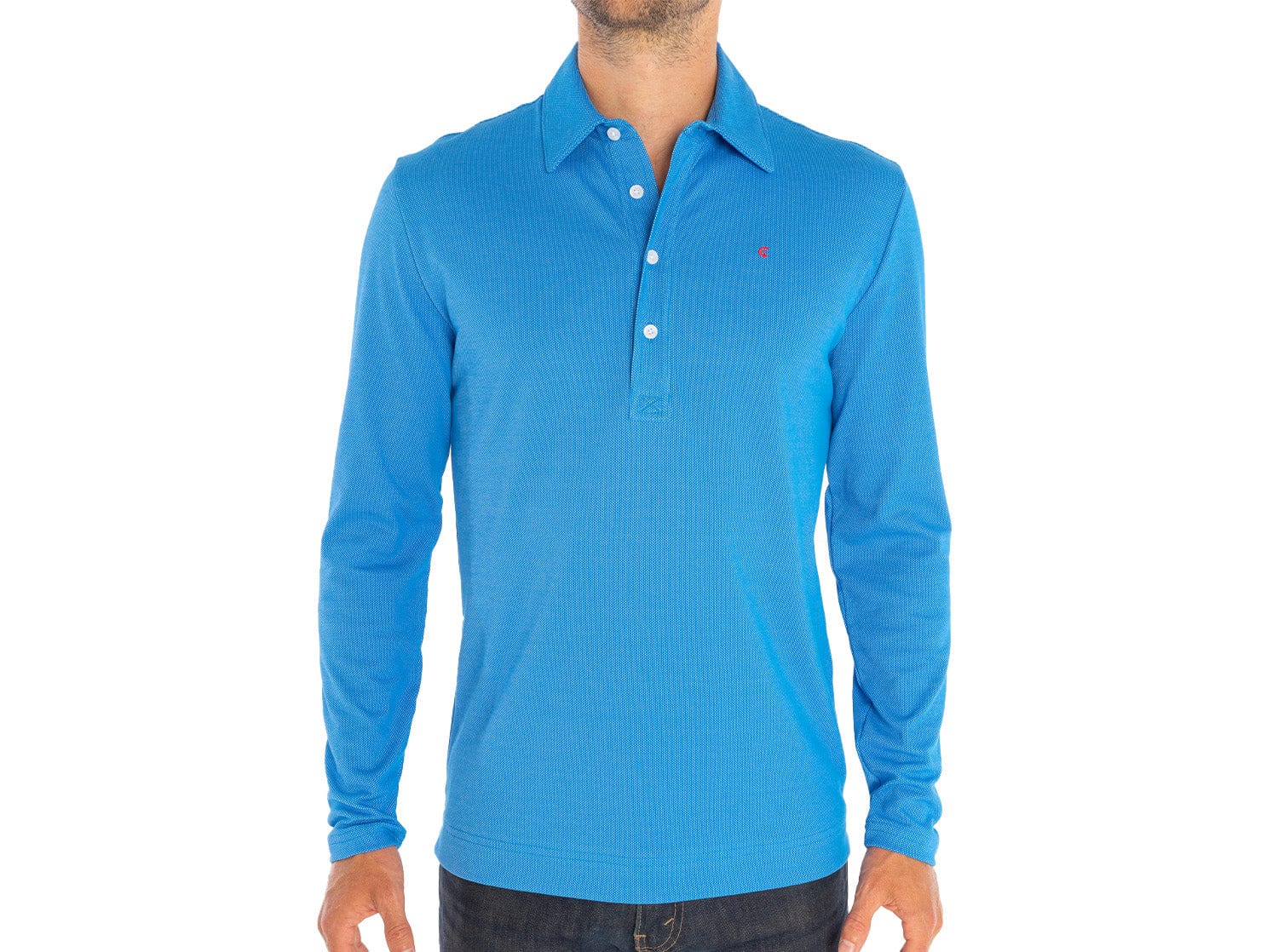 Long Sleeve Range Polo - Blue