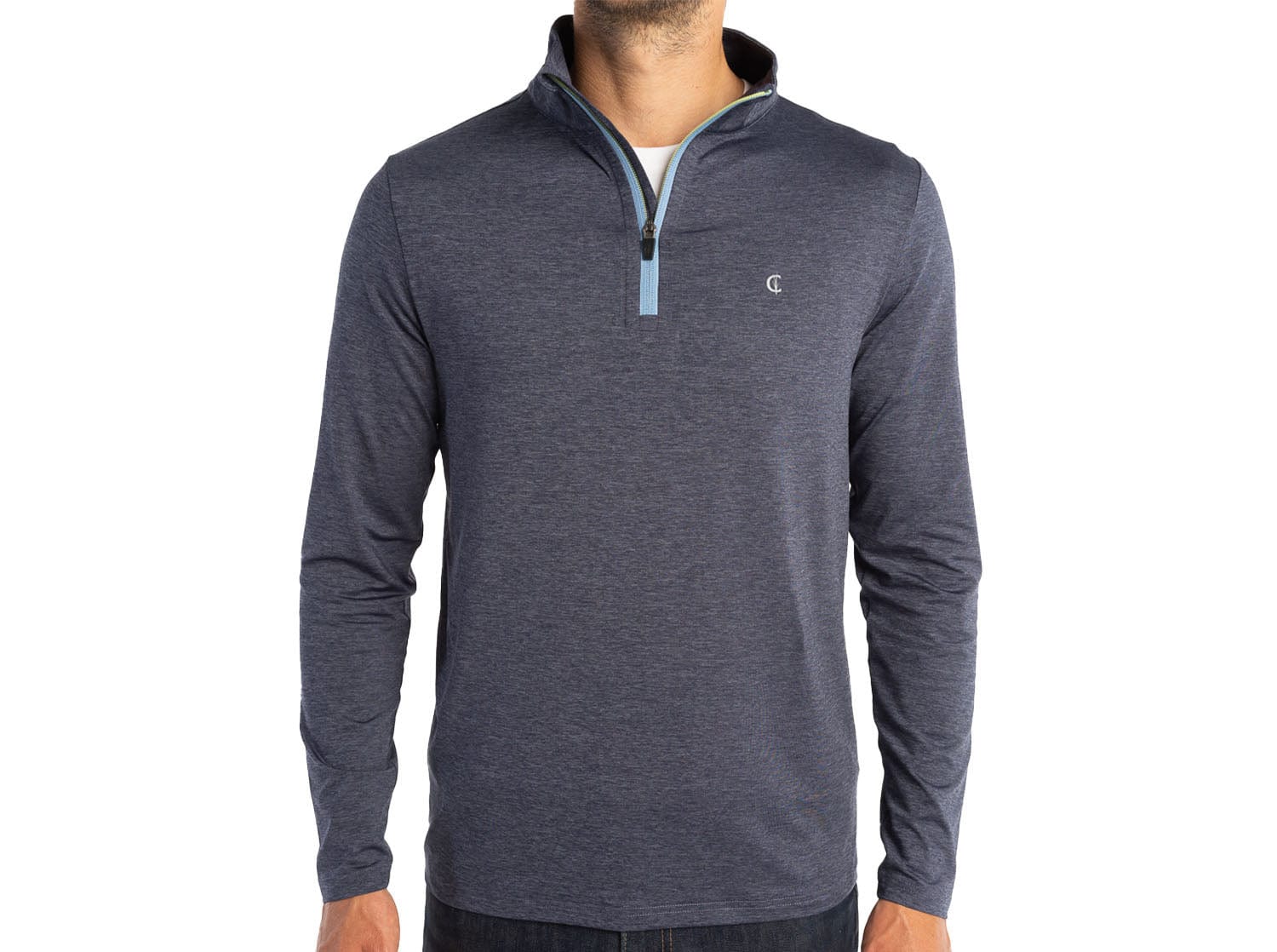 Feather Performance Pullover - Heather Navy