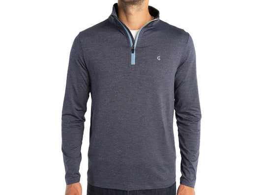 Feather Performance Pullover - Heather Navy