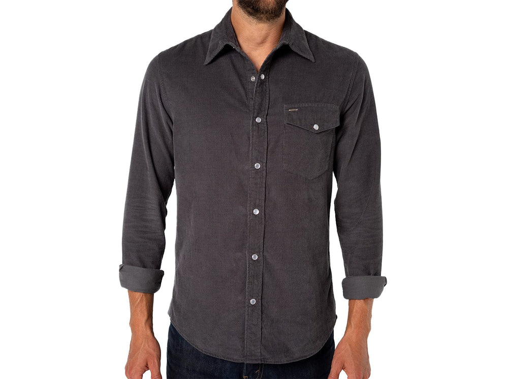 Corduroy Pearl Snap - Charcoal – Criquet Shirts